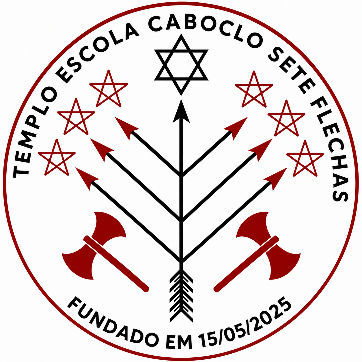 Logo do Templo Escola de Umbanda Caboclo Sete Flechas